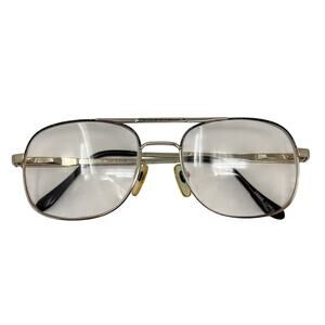 Vintage 1980 Men's Frames Looking Glass 8019 Aviator Eyeglass Frames Korea 56-18